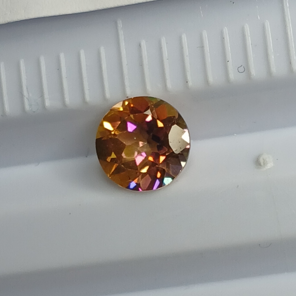 Sparkling Round Azotic Topaz Gemstone 7mm